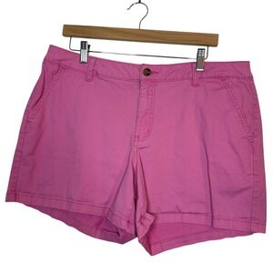 ANA Pink Midi Shorts Womens Size 16 Mid Rise Casual Everyday